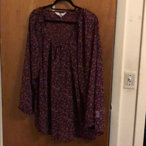 Old Navy Tops - Old Navy Relaxed Plus Size Tie-Neck Peasant Blouse